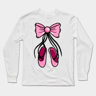 Pink Ballet Shoes Long Sleeve T-Shirt